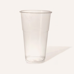 Half Pint Plastic Cups for Cold Beverages - Fully Recycleable, Environmentally Friendly (50)