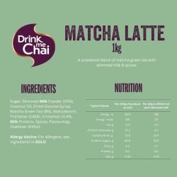 Matcha Chai Latte Powder - 1kg Professional Size