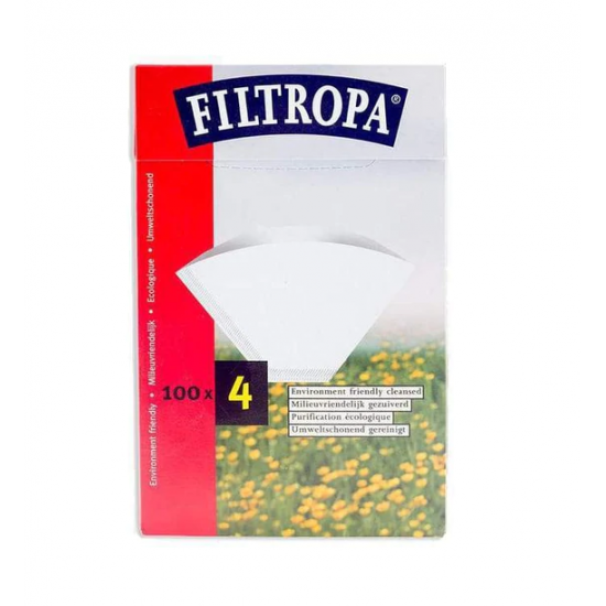 Filtropa Coffee Filter Papers (White) - 4 - 100 pack