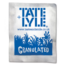 Tate & Lyle Granulated Sugar Sachets (2.5kg / 1000 units) - Ideal for hotels