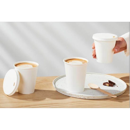 Paper cup sip lid 90mm 12/16oz Hot Paper Lid for Benders takeaway cups (100)