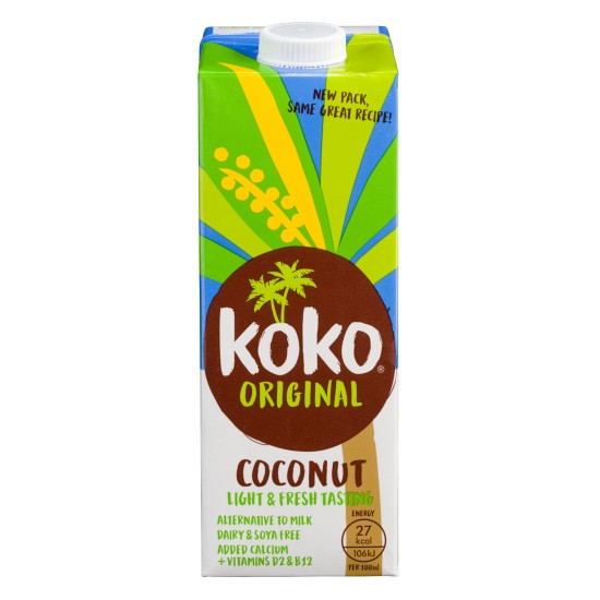 Koko Long Life Plant-Based Milk Alternative - Original Plus Calcium  (1L) - Vegan & Vegetarian Friendly