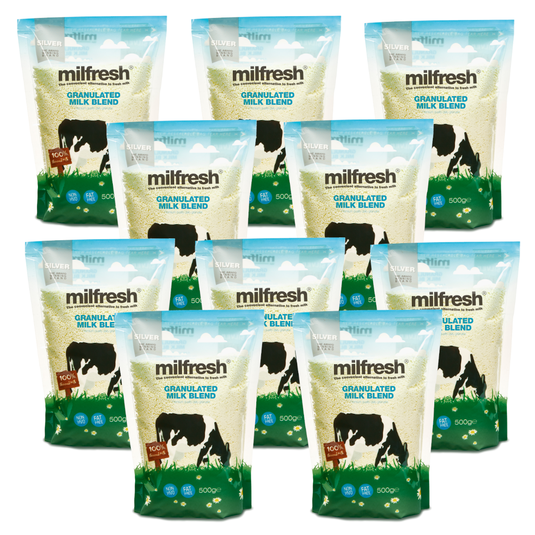 Milfresh Silver Granulated Milk Blend Dairy Goodness 5L per 500g bag
