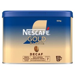 Nescafe Gold Blend Decaf Instant Freeze Dried Coffee Granules (500g tin)