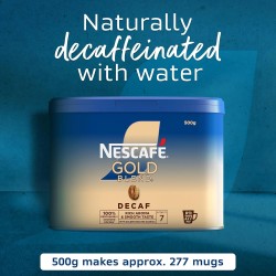 Nescafe Gold Blend Decaf Instant Freeze Dried Coffee Granules (500g tin)