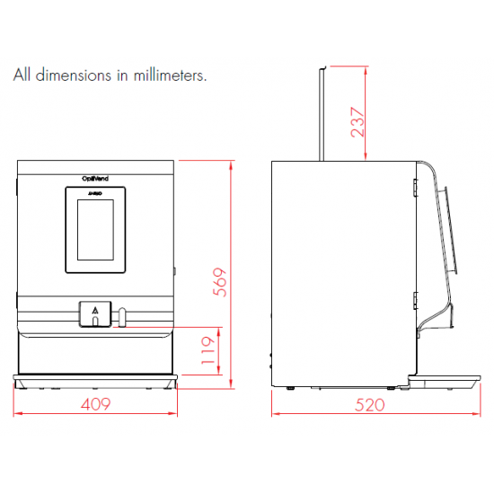 Commercial Coffee Machine Primo Touch 43 (Primo Midi) - Inc. VAT & Delivery (Card Reader Included)