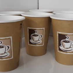 Benders Caffe 12oz / 340ml Disposable Paper Coffee Cups (25)
