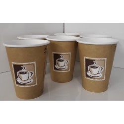 Benders Caffe 12oz / 340ml Disposable Paper Coffee Cups (25)