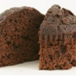 Double choc chip muffin