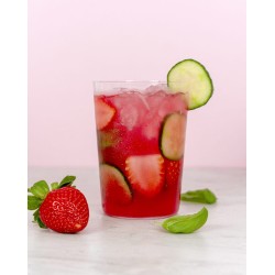 Cooler Cold drinks syrup - IBC Simply Strawberry, Basil & Cucumber Cooler Syrup (1LTR) - Vegan & Halal Certified