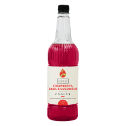 Cooler Cold drinks syrup - IBC Simply Strawberry, Basil & Cucumber Cooler Syrup (1LTR)