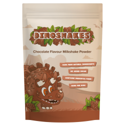 Dinoshakes Chocolate Milkshake Powder (1kg) - Vegan, Vegetarian and Kid-Friendly - No Added Sugar