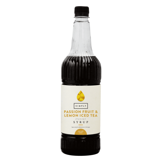 Iced tea syrup - IBC Simply Passion Fruit & Lemon Iced Tea Syrup (1LTR) - Vegan & Halal Certified