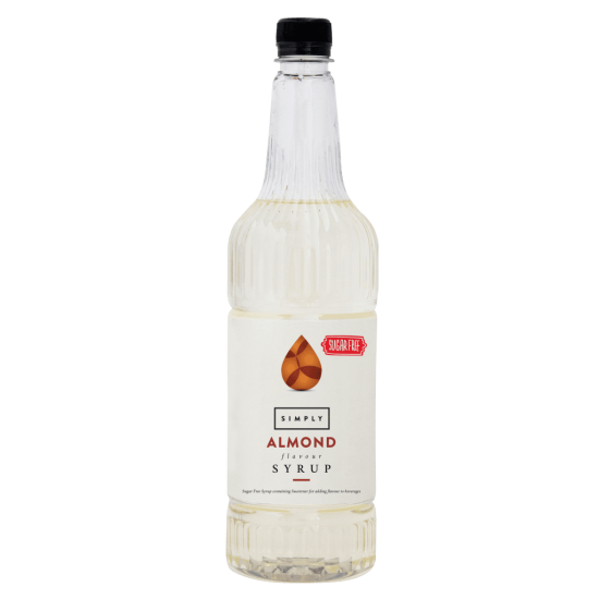 Coffee syrup - IBC Simply Almond Sugar Free Syrup (1LTR) - Vegan, Nut-Free & Halal Certified