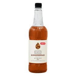Coffee syrup - IBC Simply Gingerbread Sugar Free Syrup (1LTR) - Vegan & Halal Certified