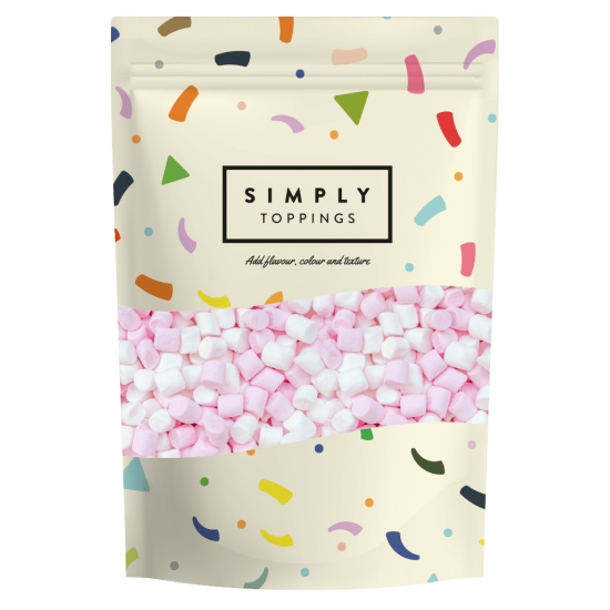 Simply Mini Pink and White Marshmallows (1kg)