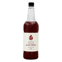 Coffee syrup - IBC Simply Black Forest Syrup (1LTR) - Vegan, Nut-Free & Halal Certified