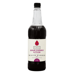 Winter warmer syrup - IBC Simply Sour Cherry & Plum Winter Warmer Syrup (1LTR) - Vegan & Nut-Free