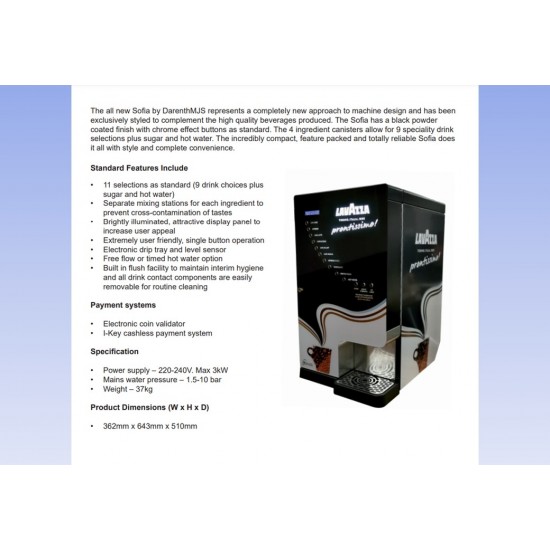 Commercial Coffee Machine Sofia Table-Top Instant Wholebean (inc. VAT & Delivery) - Ex-Demonstrator