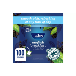 Tetley English Breakfast Tea Bags String & Tagged 12 x 100 (1200 teabags in total)